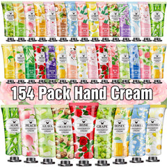 VISCOO 154 Pack Hand Cream bulk set showcases diverse scents for gifting and everyday moisture.