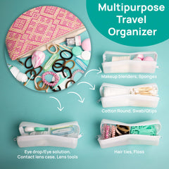 Visfresh generous-capacity qtips holder fits over 100 cotton pads and q-tips.