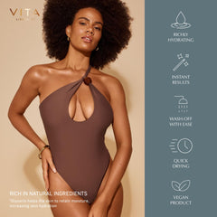 Vita Liberata Body Blur Dark arm application demonstrates quick-dry wash-off convenience.