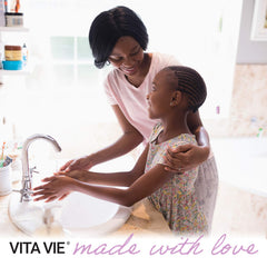 VITA VIE Body Wash natural ingredients label communicates organic care