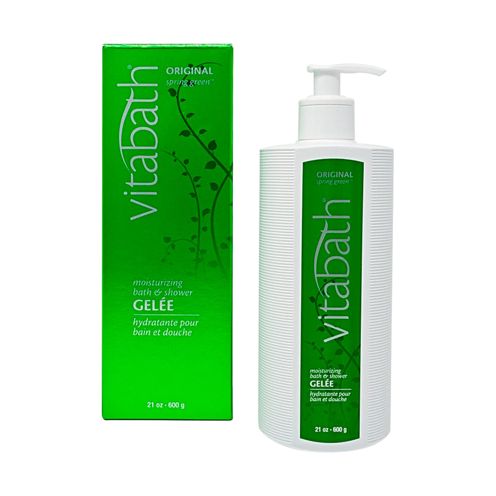 Vitabath Original Spring Green bottle-front promises refreshing, hydrating cleanse for daily routines.
