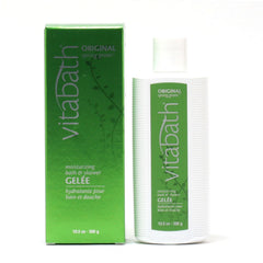 Vitabath Original Spring Green gelee bottle pour provides refreshing cleanse and lasting moisture