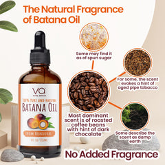 VITAL AFFAIR Batana Oil vitamin E rich bottle highlights skin and hair nourishment.