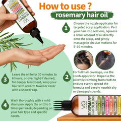 VITAL AFFAIR rosemary oil scalp application demonstrates nourishing treatment for healthier-looking hair