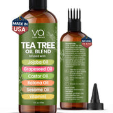 VITAL AFFAIR Tea Tree Hair Oil bottle with pour for soothing scalp and easy application.