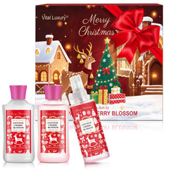 Vital Luxury Christmas bath gift set gel bottle for immersive holiday cleansing ritual