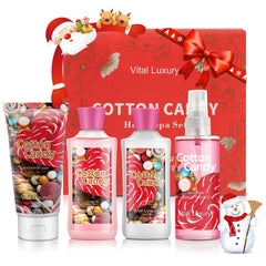 Vital Luxury cotton candy body lotion pour delivers lasting hydration for soft skin.