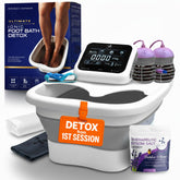 Vital Vibes Ultimate Ionic Foot Bath display shows customizable modes for personalized foot spa.