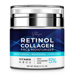 Vitalysin face moisturizer jar closeup for daily hydration and smoother, nourished skin.