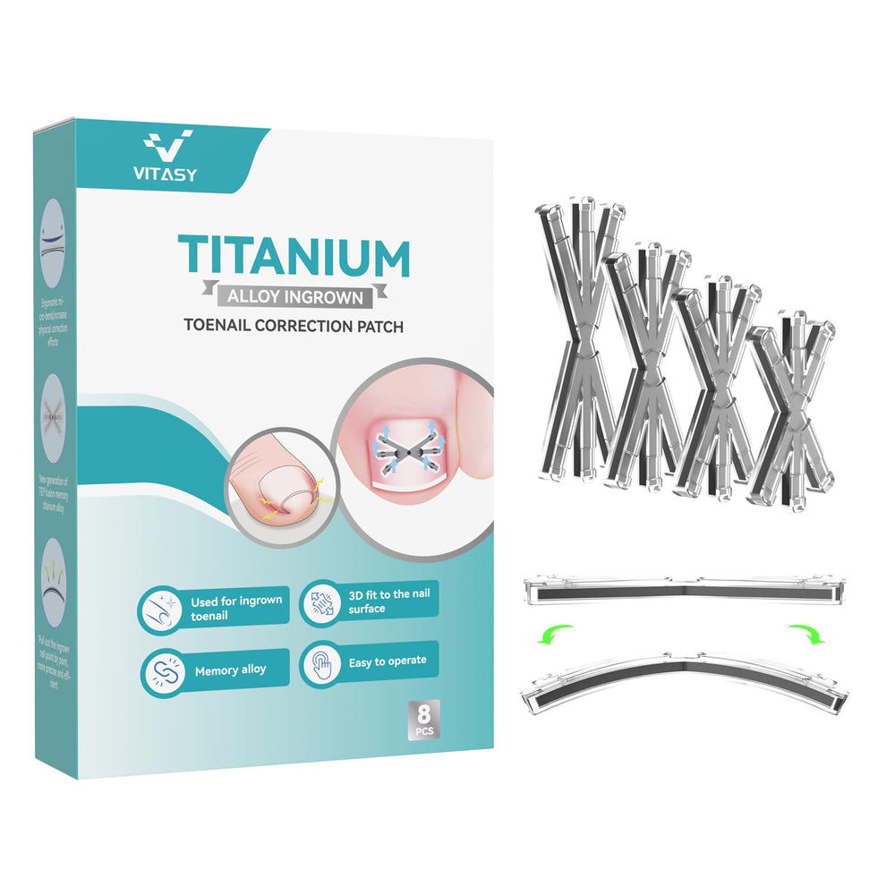 VITASY ingrown toenail kit with 6-angle shape aids precise correction and comfort.