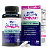 Vitauthority Lustriva bottle with capsules for daily hair growth support