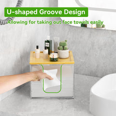 VITVITI acrylic material transparency emphasizes visibility of towels and refills.