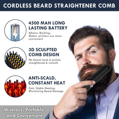 Viuyougor cordless design enables on-the-go beard styling without cords.