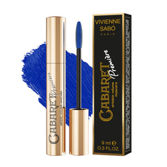 Vivienne Sabó Cabaret Premiere Blue Mascara packaging highlights premium branding for elegant daily wear.