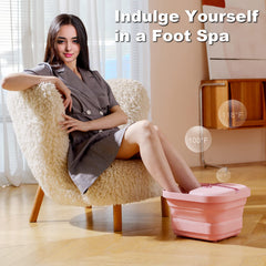 VIVIYA collapsible foot spa folded for compact storage