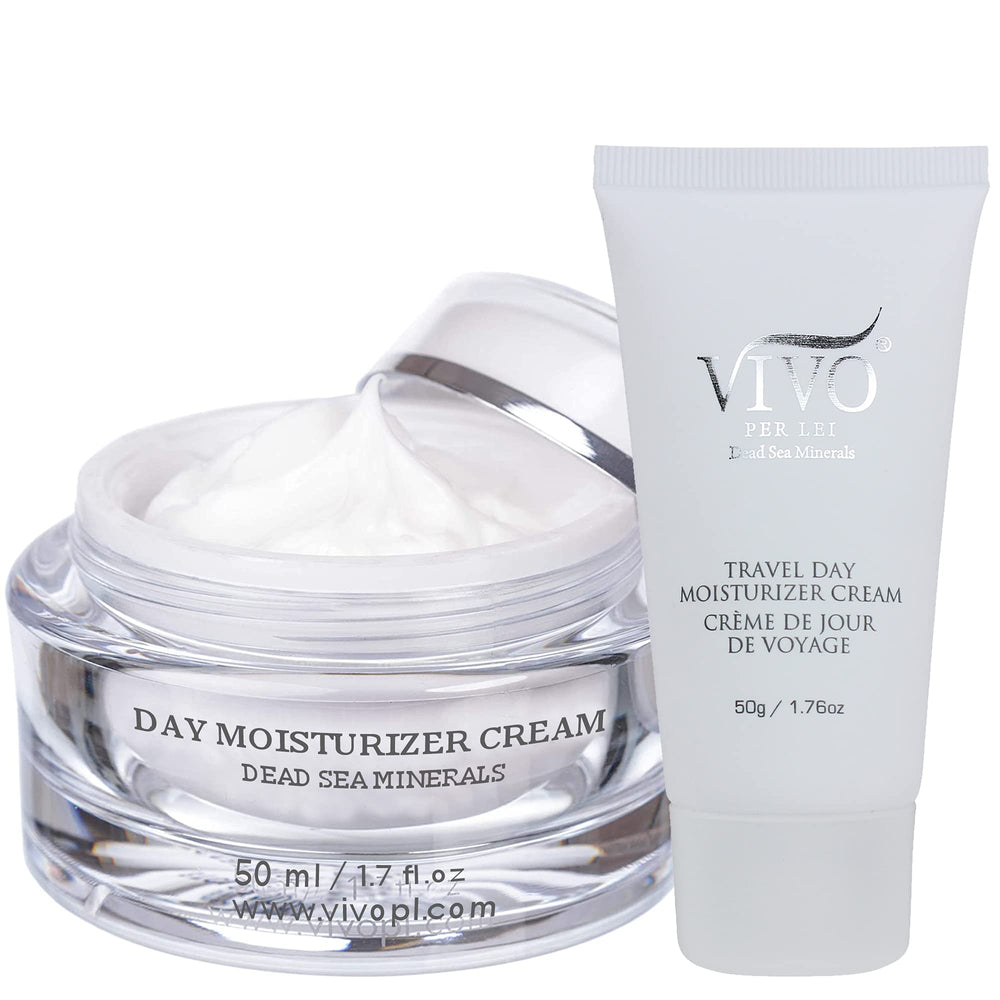 Vivo Per Lei day cream Dead Sea bottle close-up showing rich hydration for dry skin