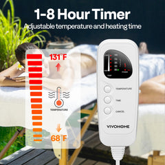 VIVOHOME warmer features detachable connector for easy machine washing