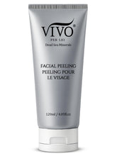 Vivo Per Lei facial peeling gel jar closeup shows gentle exfoliation for smoother skin.