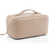 Vlando makeup bag large capacity open view for easy cosmetic access on trips