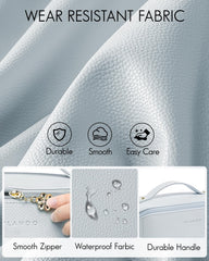 Vlando makeup bag large capacity holds cosmetics and toiletries neatly while traveling