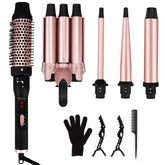 Vnina 5-in-1 curling wand set packaging with all attachments for versatile styling at home