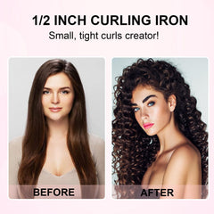 Vnina ceramic barrel curling iron smooth heat for sleek, frizz-free results.