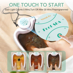 VnioLife Ionic Foot Bath with digital timer showcases ease of use