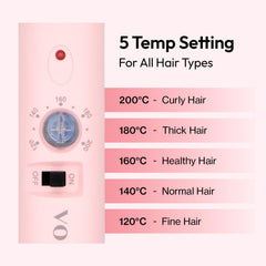 Vodana GlamWave offers 5 heat settings for customizable curl styles