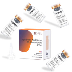 VOFEL Hyaluronic Serum bottle with dropper close-up for deep facial hydration.