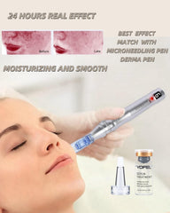 VOFEL serum and dropper on mirror for professional-like hydration.