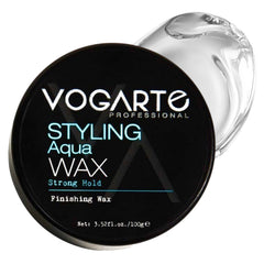 Vogarte Hair Wax easy-wash-out demonstrates quick removal after styling.