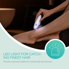 VOGOE epilator USB rechargeable battery enables cordless use
