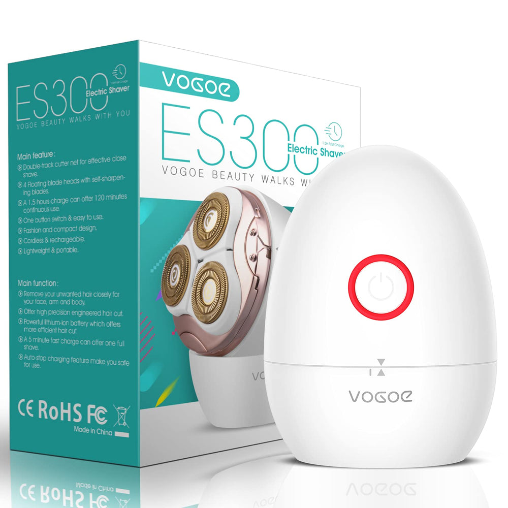 VOGOE ES300 electric shaver blade closeup for precise, quick shaving.