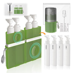 VOGOGE travel bottles set with suction cups for hands-free bathroom organization