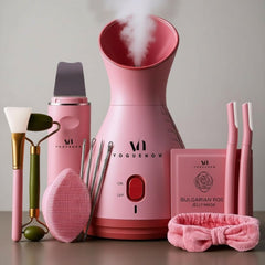 VogueNow facial steamer kit setup for a spa-like home ritual