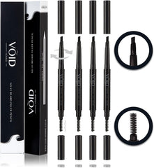 VOID Homme beard pencil filler black set4 pack-shot demonstrates complete grooming kit for fuller beard.