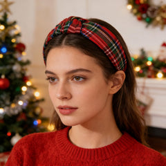 Vokone Christmas headband wide band provides comfortable all-day wear during holiday gatherings.