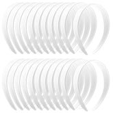 VOKOY 24-pack white headbands at 1 inch width for comfortable all-day wear