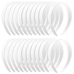 VOKOY 24-pack white headbands at 1 inch width for comfortable all-day wear