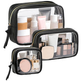 Vorspack travel makeup bag large interior view shows towel and toiletries organization.