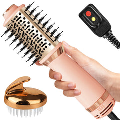 Voseki hair dryer brush with oval barrel for voluminous, smooth hair.