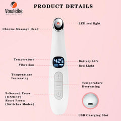 Vowleike Eye Lift Wand temperature display for customizable, comfortable treatment sessions.