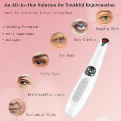 Vowleike Eye Lift Wand vibration feature for gentle eye-area massage and puffiness relief.