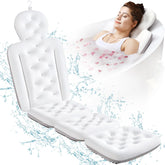 VOXOR full body bath pillow front view offers spa-like comfort and full-body support