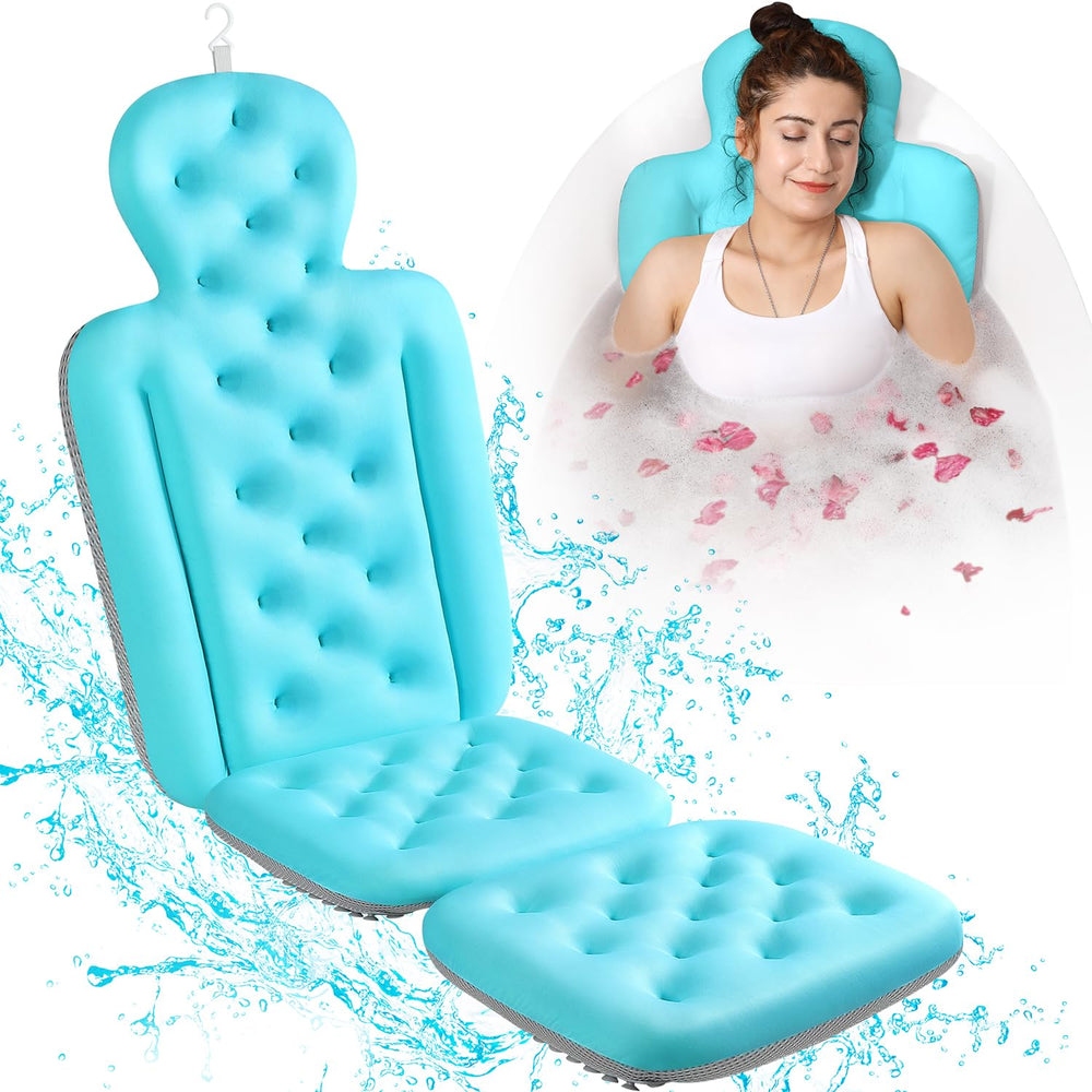 VOXOR full body bath pillow top view delivering spa-like comfort and full head-to-toe support