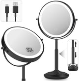 vpu makeup mirror with lights 1x/30x magnification for precise makeup application.
