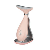 VRAIKO Lily Neck Massager front view in pink for a radiant, spa-like skin routine.