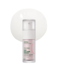 VT COSMETICS Cica Collagen Essence bottle close-up emphasizing pink serum for firming
