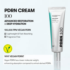 VT COSMETICS PDRN Cream blue capsule highlights hydration and soothing azulene