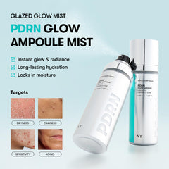 VT COSMETICS PDRN Glow Ampoule spray delivering instant hydration and glow.